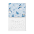 2027 Seasonal Wall Calendar — Watercolor Snowmen & Autumn Leaves Monthly Planner